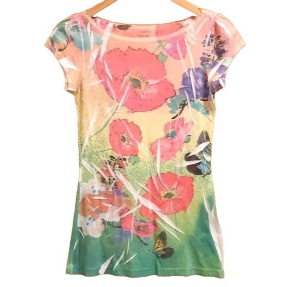 COOPER KEY S LIGHT FLORAL SHORT SLEEVE TSHIRT